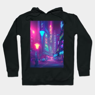 Japan Neon City Lights Hoodie